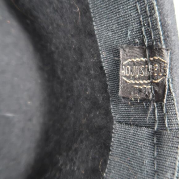 Vintage 80s Belvedere Black Wool Sailor Hat Dixie Cup Rolled Brim - Picture 9 of 10
